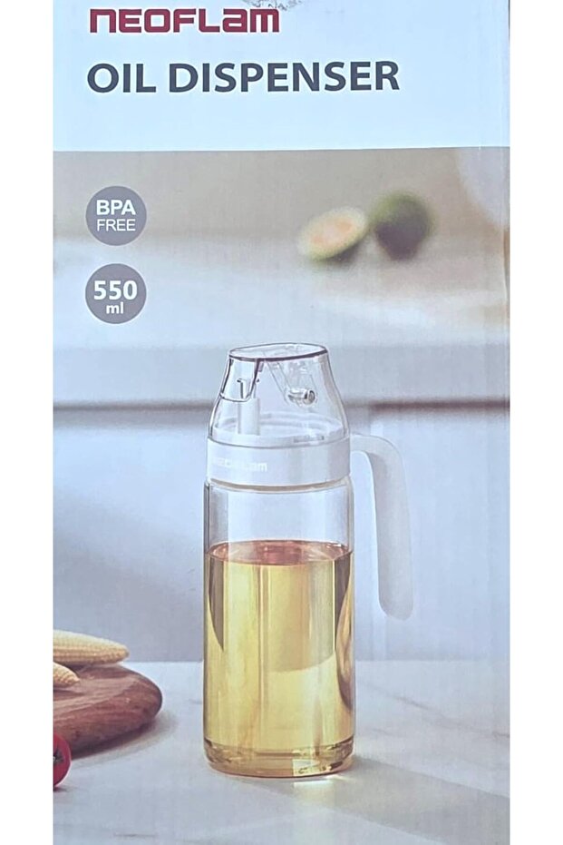 ,Oil Dispenser,550 ml,Plastic & Glass,BPA free,Off White Sand