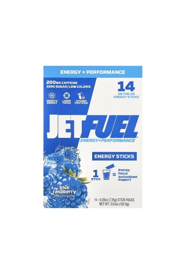 JETFUEL ENERGY STICK PACKS (14 PER BOX ) BLUE RASPBERRY BLEND