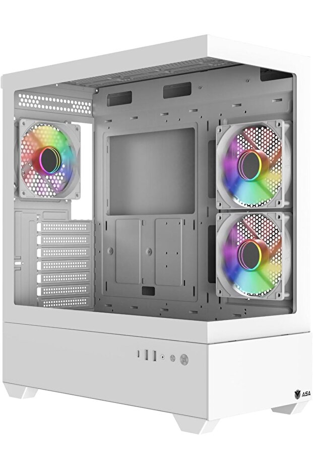 علبة كمبيوتر بيضاء (Z200) - تدعم بطاقة رسومات RTX، تبريد مائي 320 مم، لون أبيض أورا