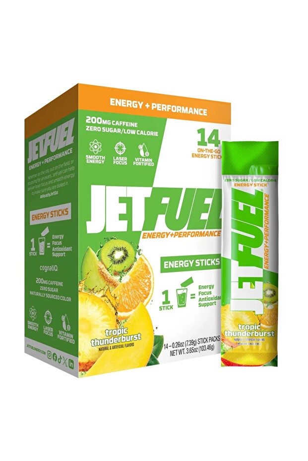 JETFUEL ENERGY STICK PACKS (14 PER BOX ) TROPIC THUNDERBURST BLEND