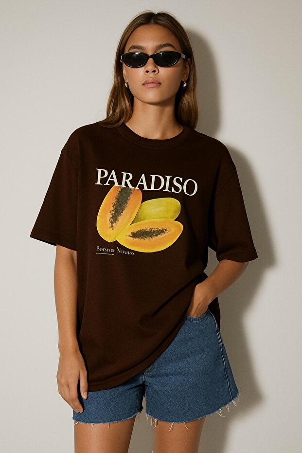 Paradiso Printed T-Shirt Oversized Unisex T-Shirt 1Pv1