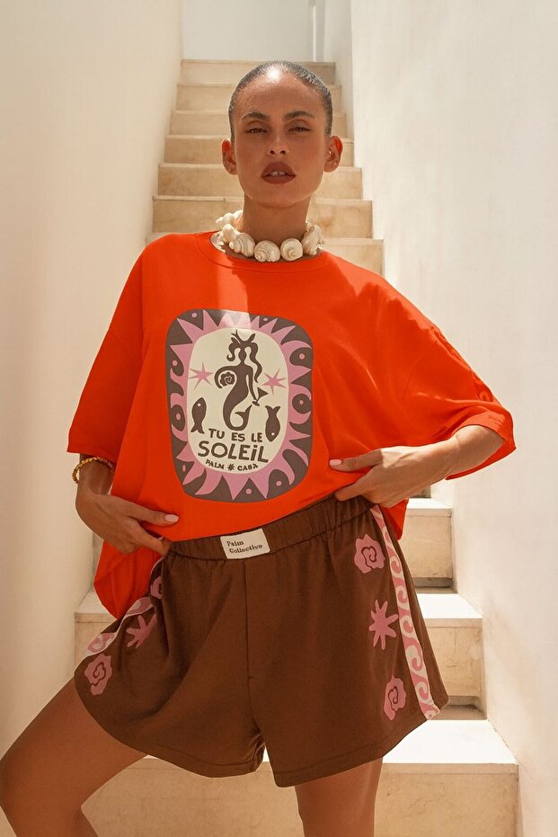 Tibrail Printed T-Shirt Oversized Unisex T-Shirt 2Pv1