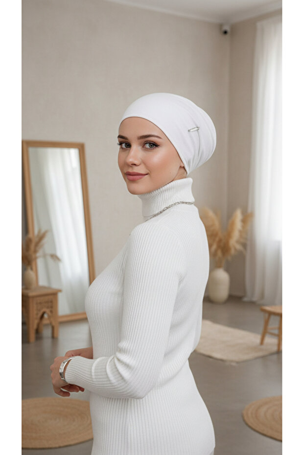 قبعة نسائية من القطن المكونة من 3 قطع، قابلة للتنفس، مخيطة بشكل مستقيم، مضادة للانزلاق
