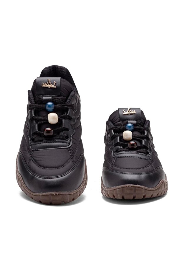 Women's Parachute Lining Lace-Up Thermo Sole Sneaker Walking Shoes