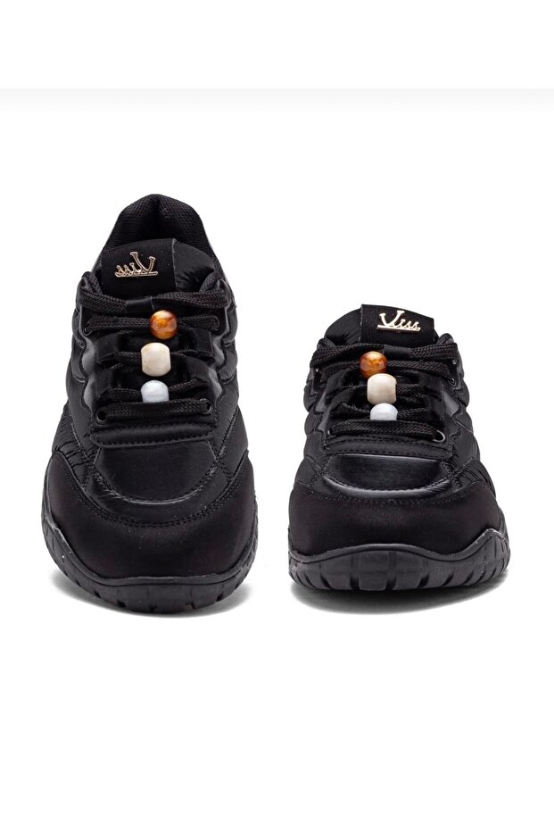 Women's Parachute Lining Lace-Up Thermo Sole Sneaker Walking Shoes