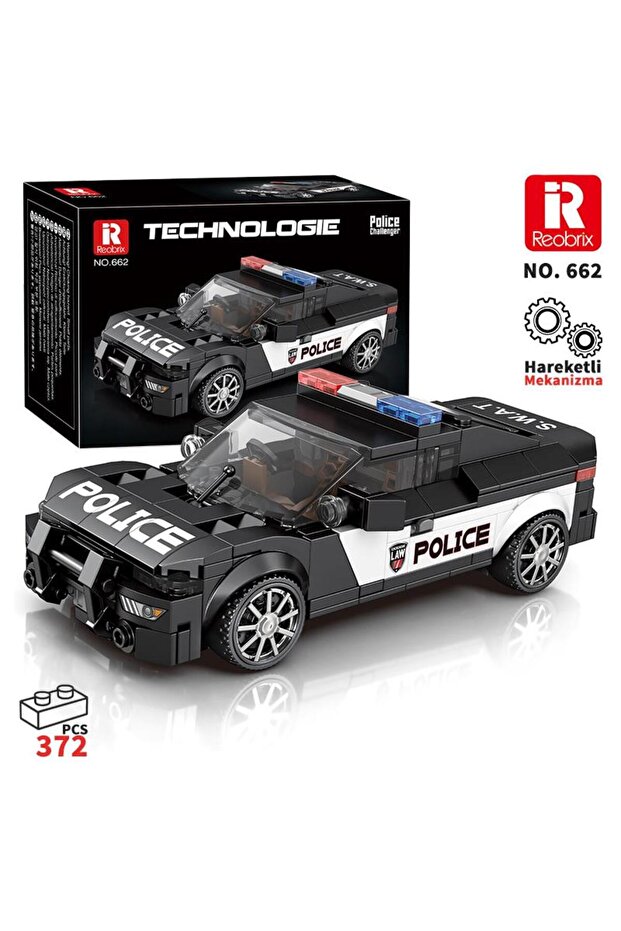 Technic 662 Dodge Challenger Police Car Creative Building Block Set Building Blocks (Ram Poli