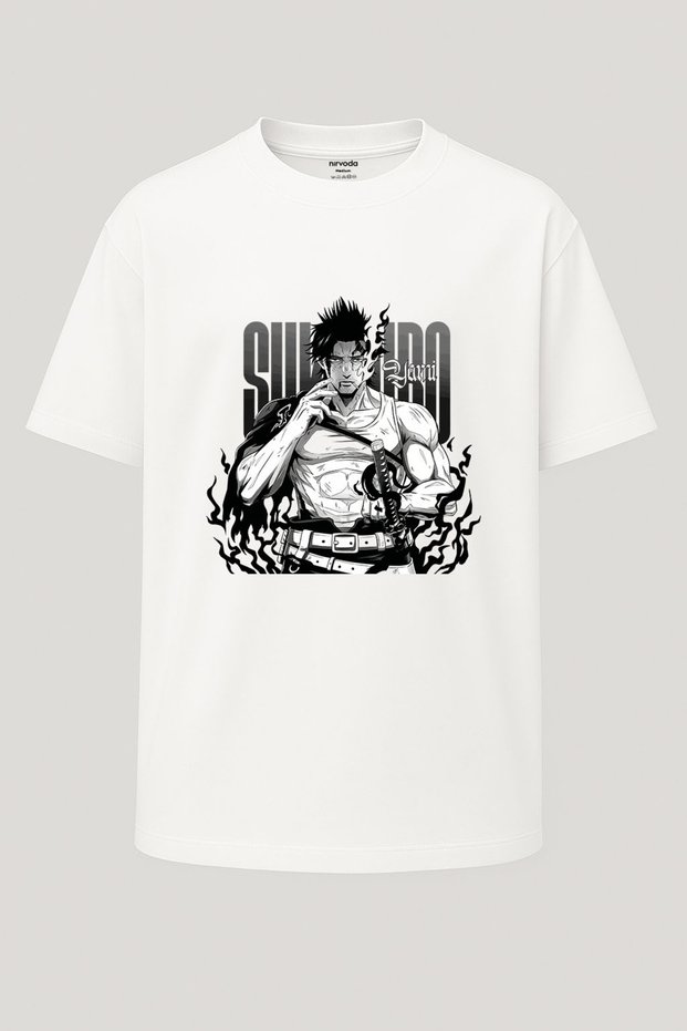 Oversize Yami Sukehiro Black Clover Printed T-Shirt - Wide Fit