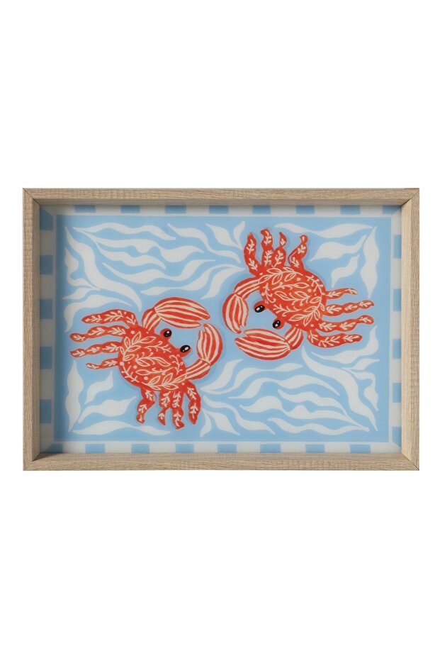 Crabs Decorative Tray 31X42 cm