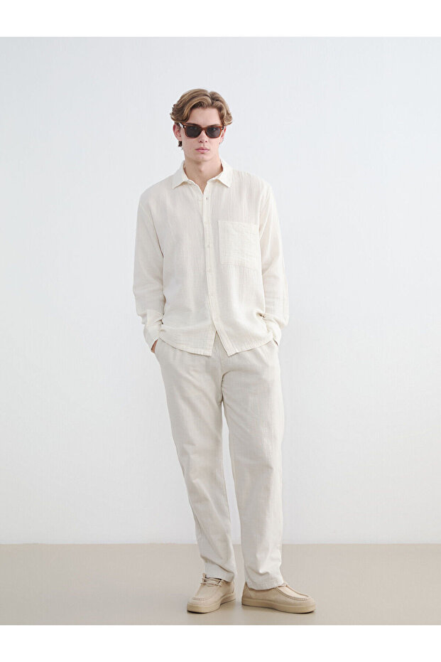 Xside Beige Cotton Pack Comfortable Fit Men's Trousers
