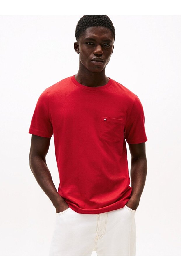 erkek essential solid pocket t-shirt