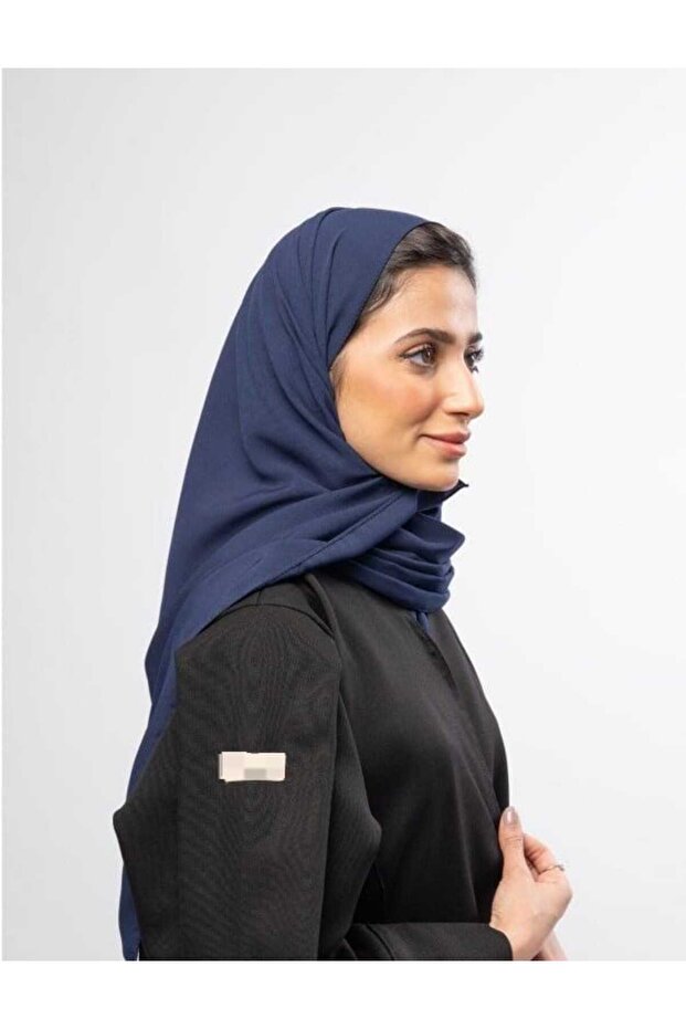 3 طرحات حجاب سادة باللون الكحلي