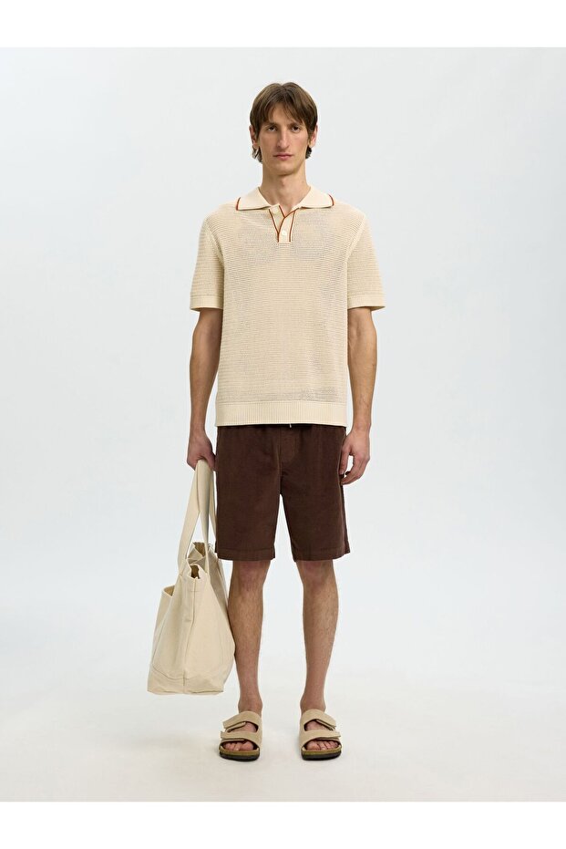 Polohemd aus Strick Kurzarm - 6