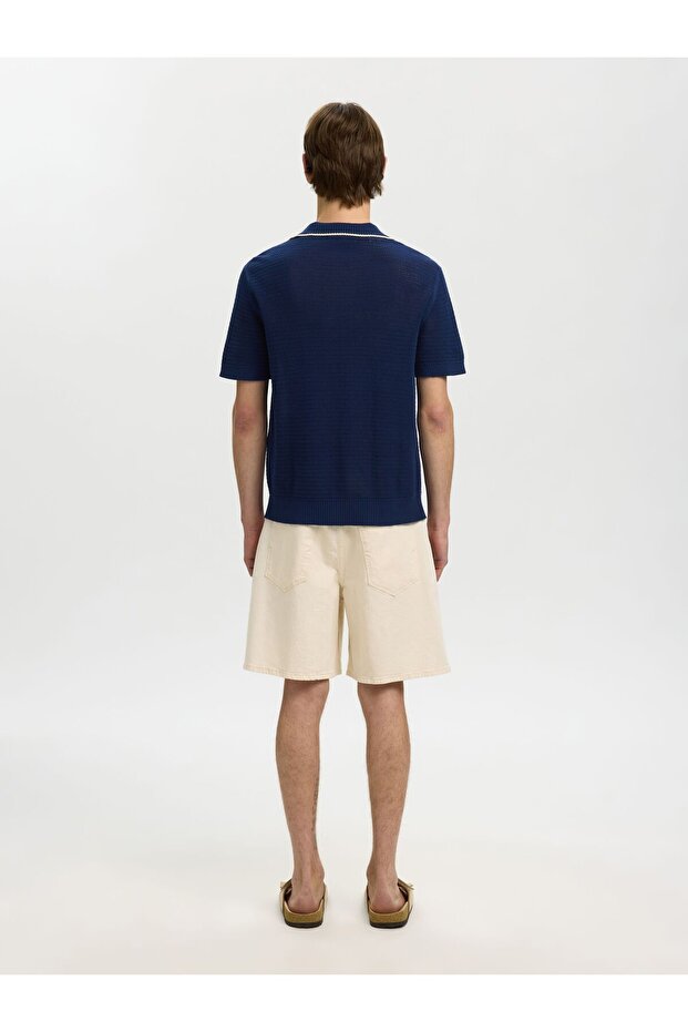 Polohemd aus Strick Kurzarm - 3