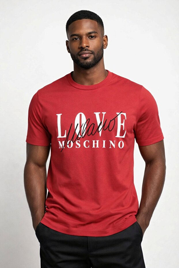 Slim Fit Cotton Milano Logo Tee