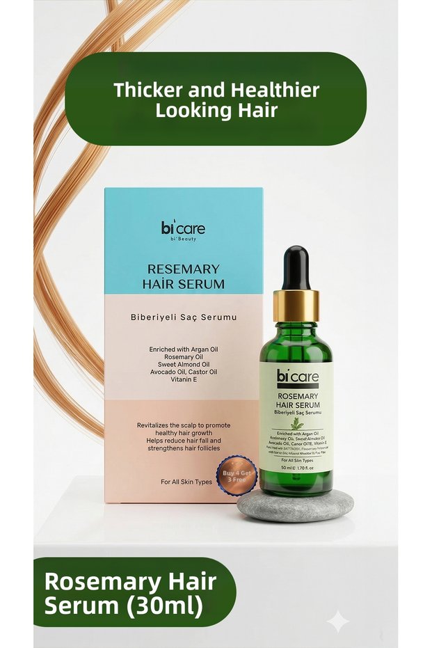 Rosemary Hair Care Serum - Anti-Hair Loss and Fast Growth Aid with Argan Oil 30ml