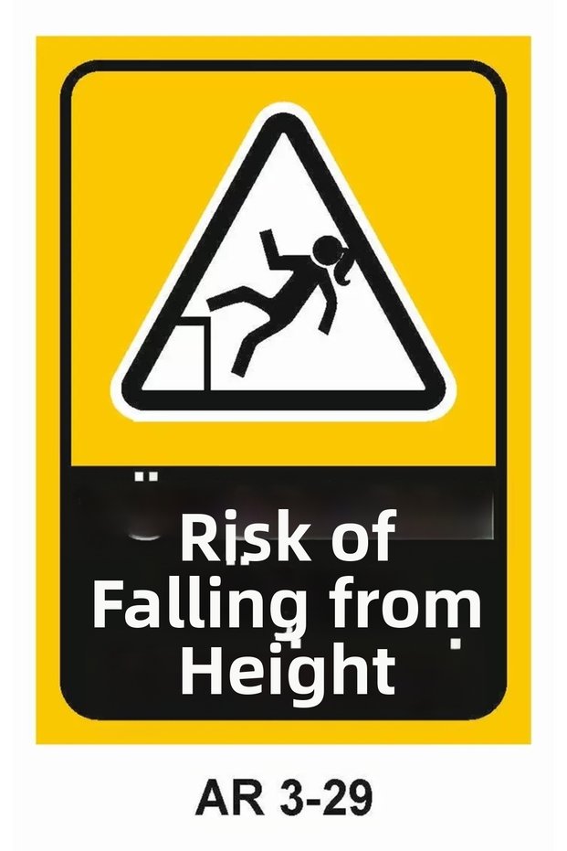 Work Safety Warning Sign 1 Piece Pvc 21 X 29cm