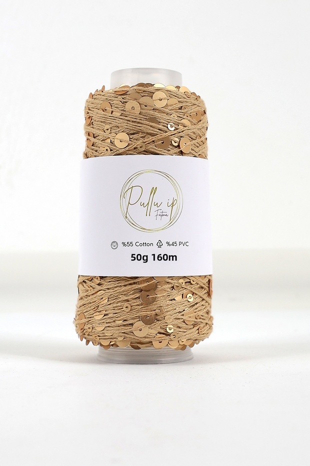 Sequin Yarn 160 Meters in 50 Gram Skeins Sequin Size: 3Mm+6Mm