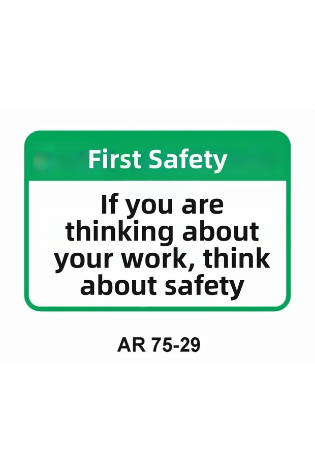 Work Safety Warning Sign 1 Piece Pvc 21 X 29cm