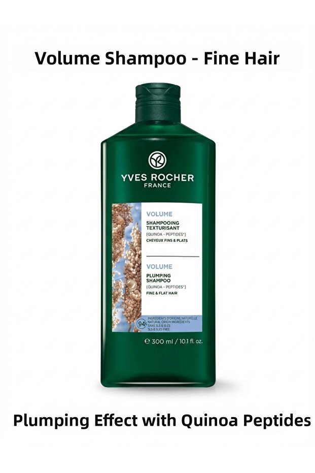 Volumizing Shampoo for Fine Hair - Sulfate-Free Vegan Quinoa and Agave Extract Shampoo 300 ml