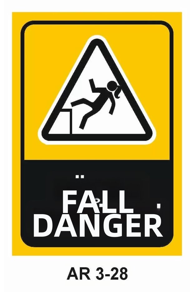 Work Safety Warning Sign 1 Piece Pvc 21 X 29cm