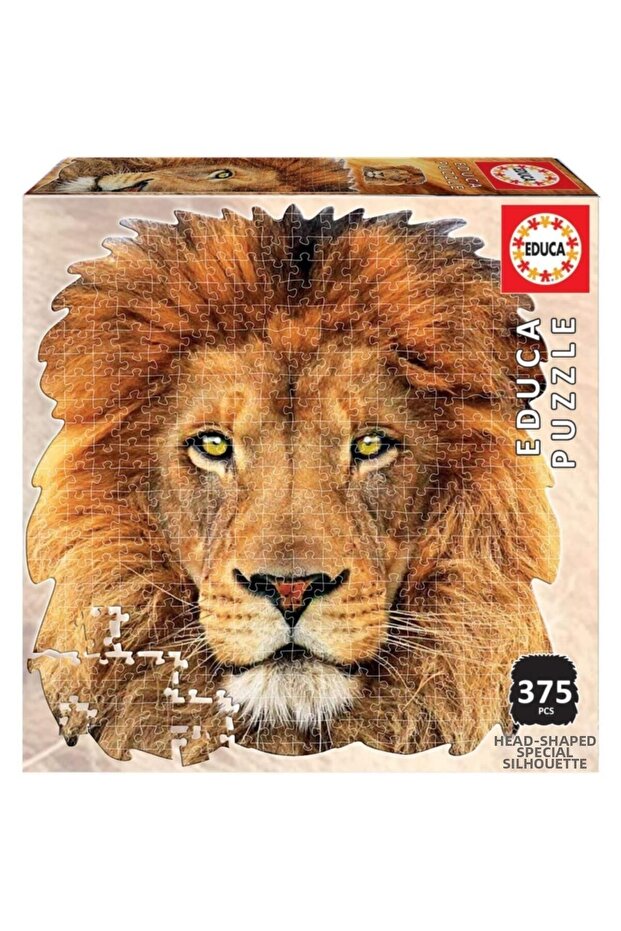 Animal Face Shapes Series Lion 375 Piece Puzzle - 1