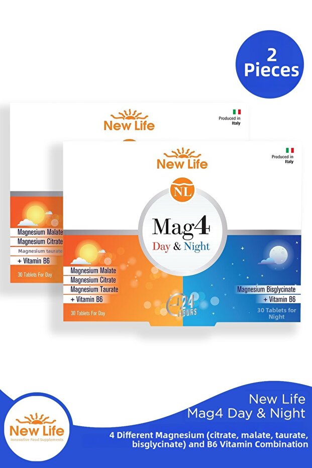 Mag 4 Day 30 Tablet & Night 30 Tablets 2 Pieces