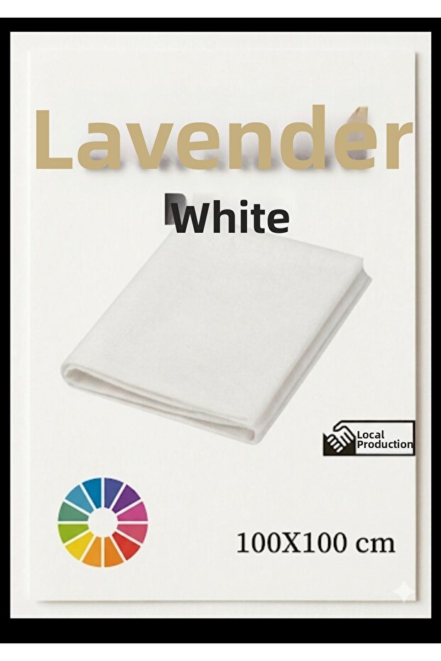 Felt White Color Thin 1mm. Activity Felt 100X100 cm