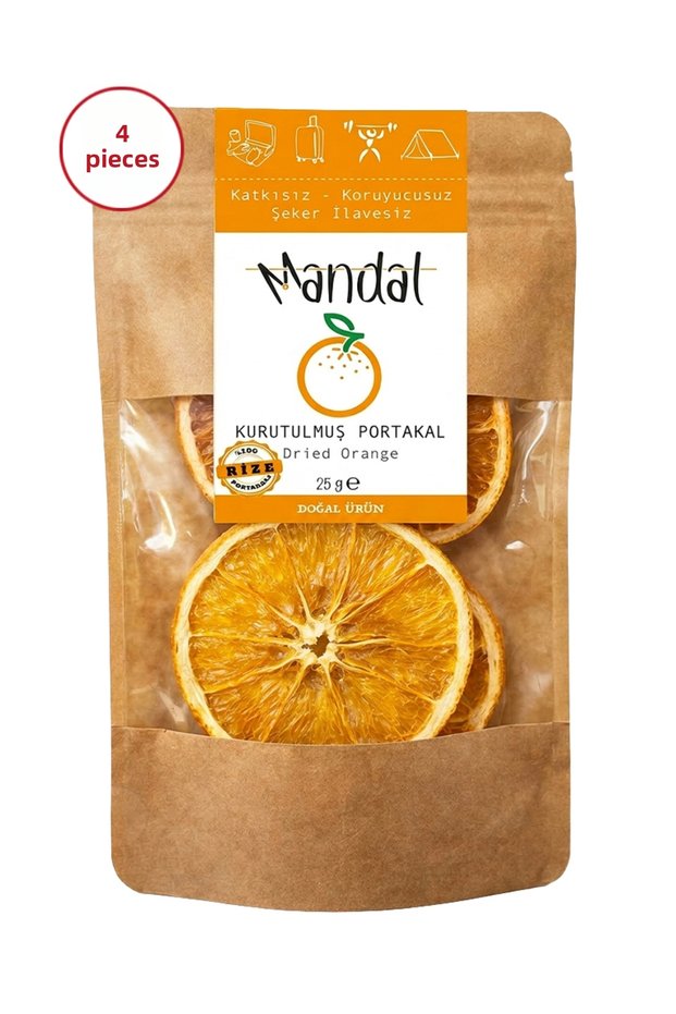 Dried Orange 100 Grams (4*25 Grams) Dried Orange Dried Fruit Slices