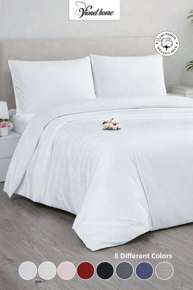 Double 100% Cotton Satin Duvet Cover Set | Premium Series | 8 Color Options (200X220)