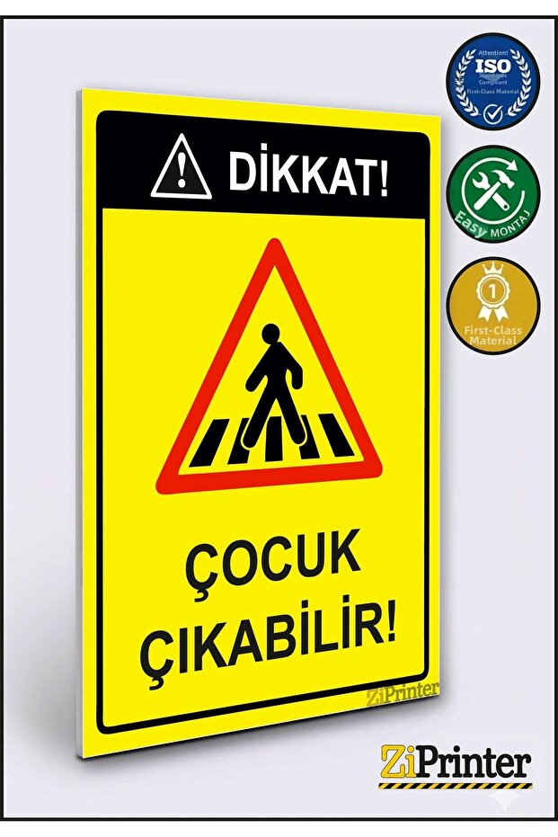 Attention! The Child Can Get Out! Isg Warning Sign Dekota 15X20 cm