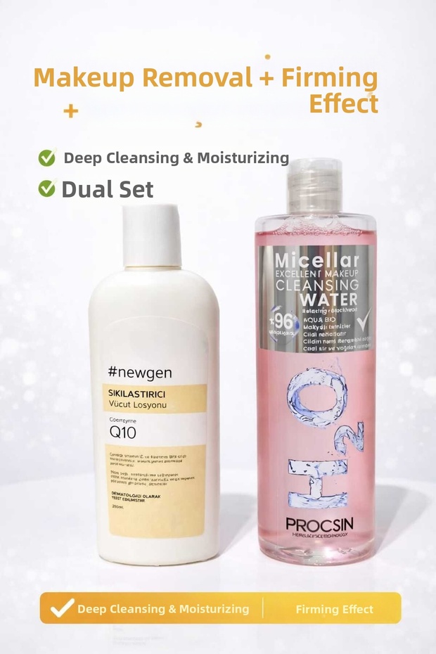 Firming Cream Q10 Coenzyme and Facial Cleansing Water Set of 2