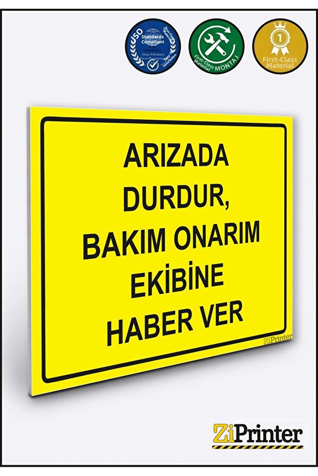 If There Is a Failure, Inform the Maintenance and Repair Team Isg Warning Sign Dekota 70X100 cm