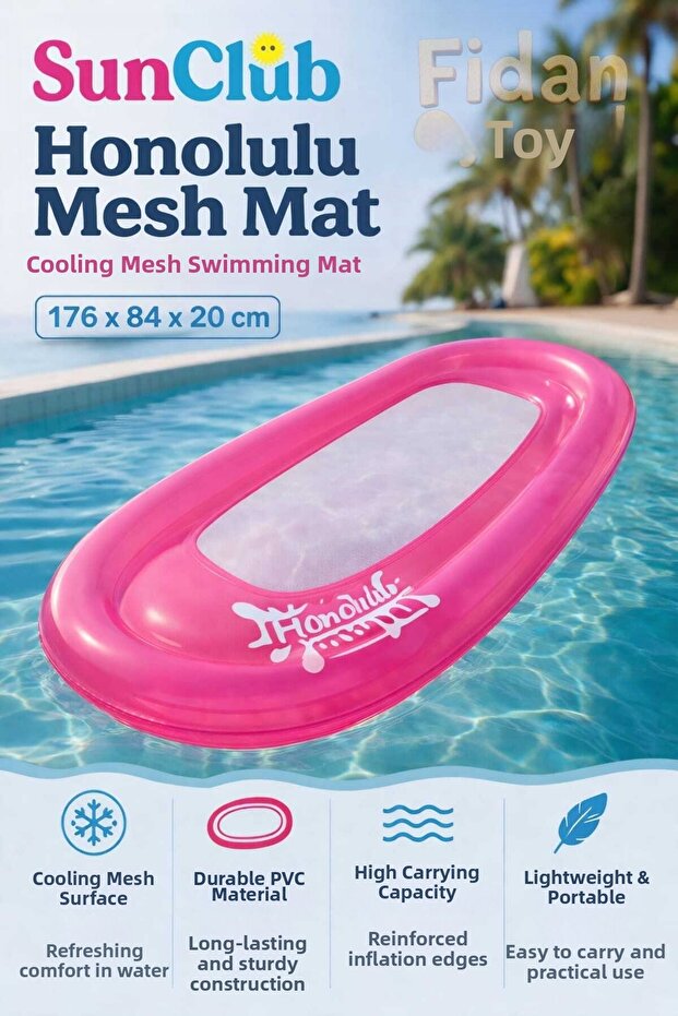 Mesh Pool and Sea Premium Swimming Mattress 176X84X20 cm