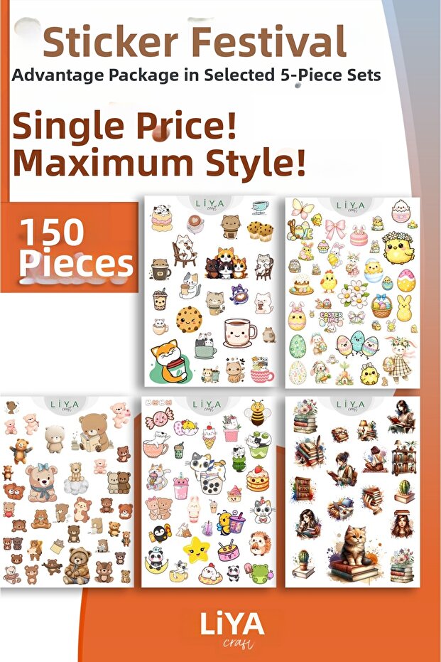 150 Piece Mixed Sticker Set | Cute, Vintage, Kawaii Laptop, Notebook, Planner Labels