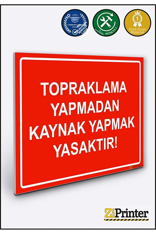 It Is Forbidden to Make a Connection Without Grounding! Isg Warning Sign Dekota 15X20 cm