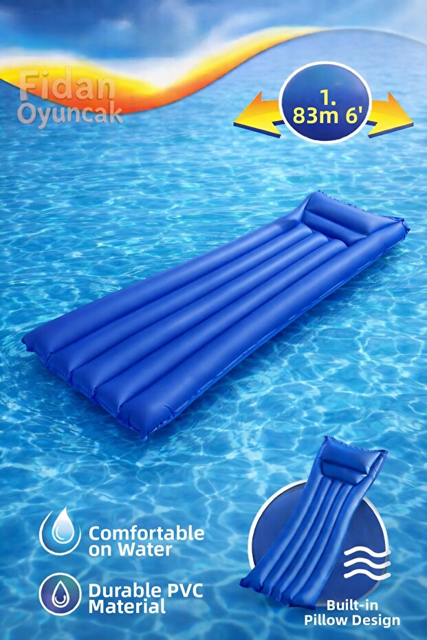 1.83 m Pvc Padded Water Floating Relaxing Inflatable Pool Sea Mattress