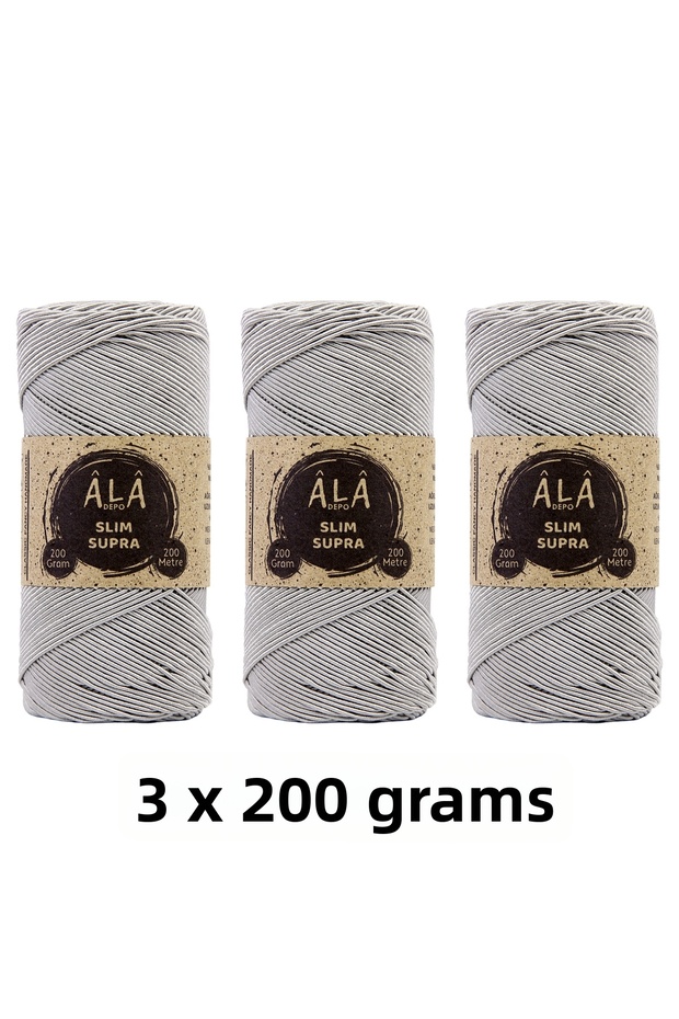 3 Pieces of Slim Supra Thread 200 Grams Waxed Thread 3X200 Grams (Total 600 Grams)