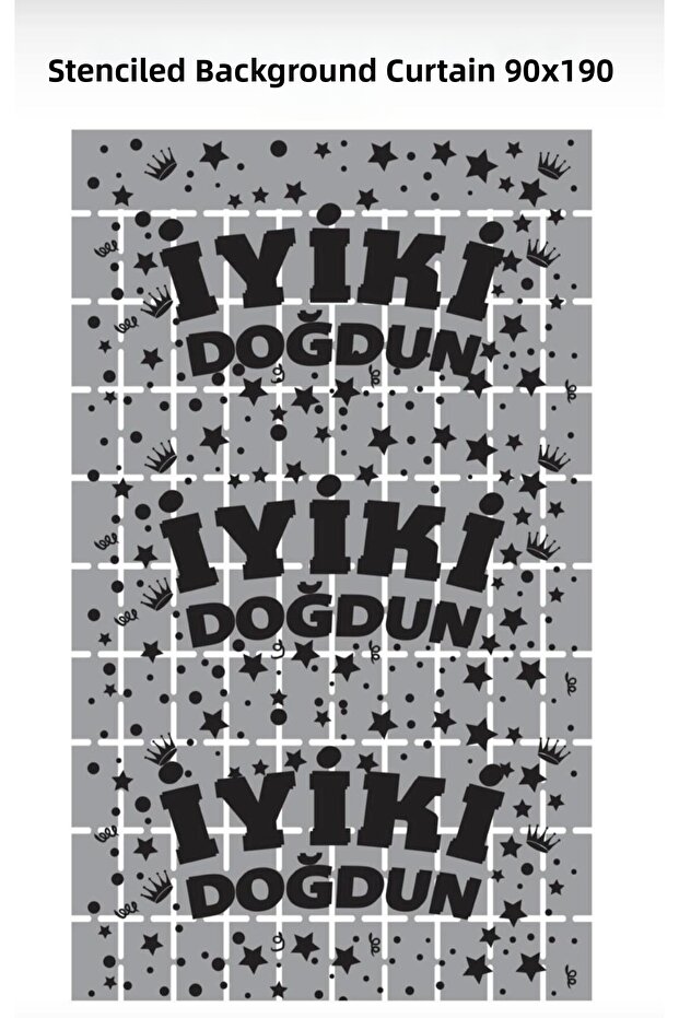 Metalized Silver Pötikare Black Printed Background Ornament 90X190 cm