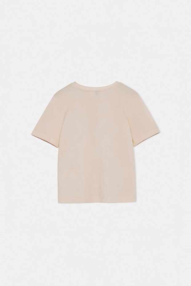 Taş-Ekru 2'li Erkek Çocuk Baskılı Örme T-Shirt TKDSS26TS00039 - 11