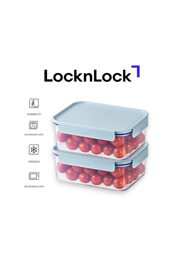 Classic Plus Rectangle Food Container 1.65L (PACK of 2) – Mint, Airtight & BPA-Free