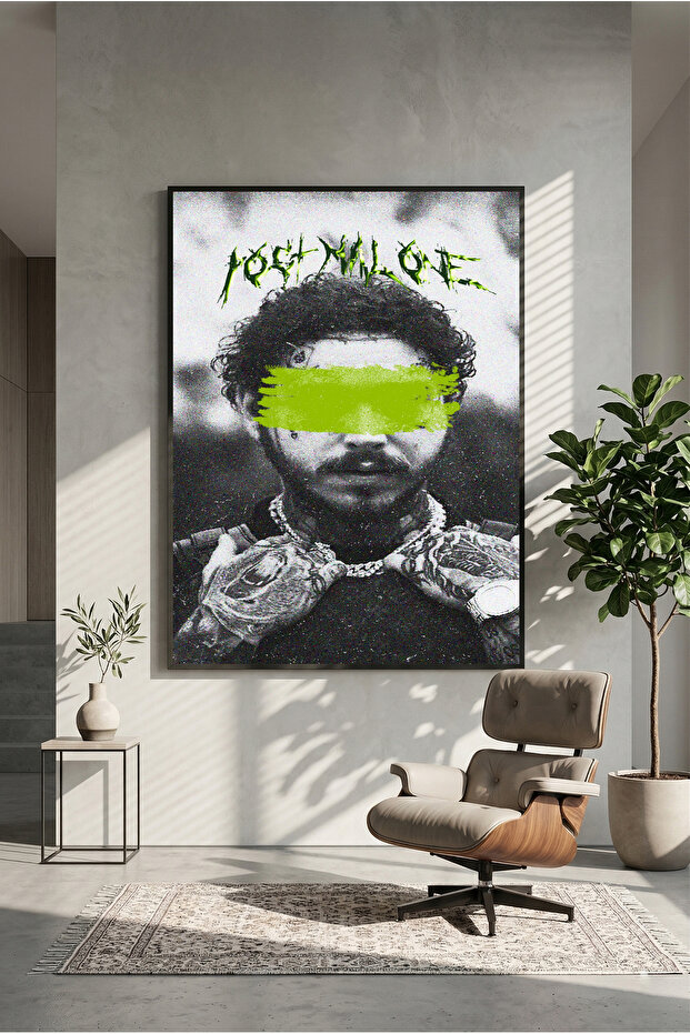 Ξύλινη αφίσα ζωγραφικής Post Malone (χωρίς πλαίσιο) 1