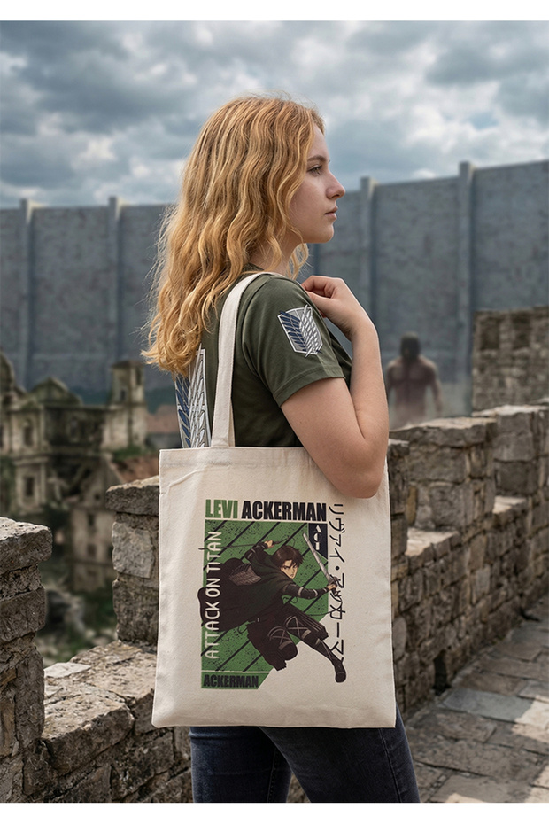 Levi Ackerman Tote Bag Anime Manga