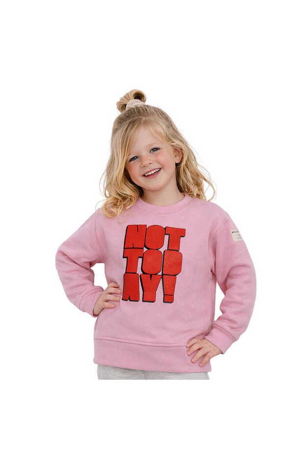 Basic Sweatshirt Slim Fit Pink Not Today 7-8 Years