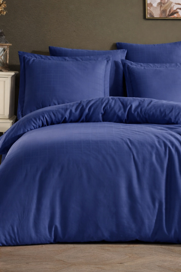 Checkered Satin 100% Cotton Single Duvet Cover Set | Without Sheets