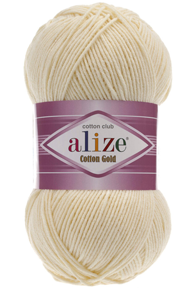 Cotton Gold Cotton Hand Knitting Yarn 01 Cream 100 Grams 330 Meters