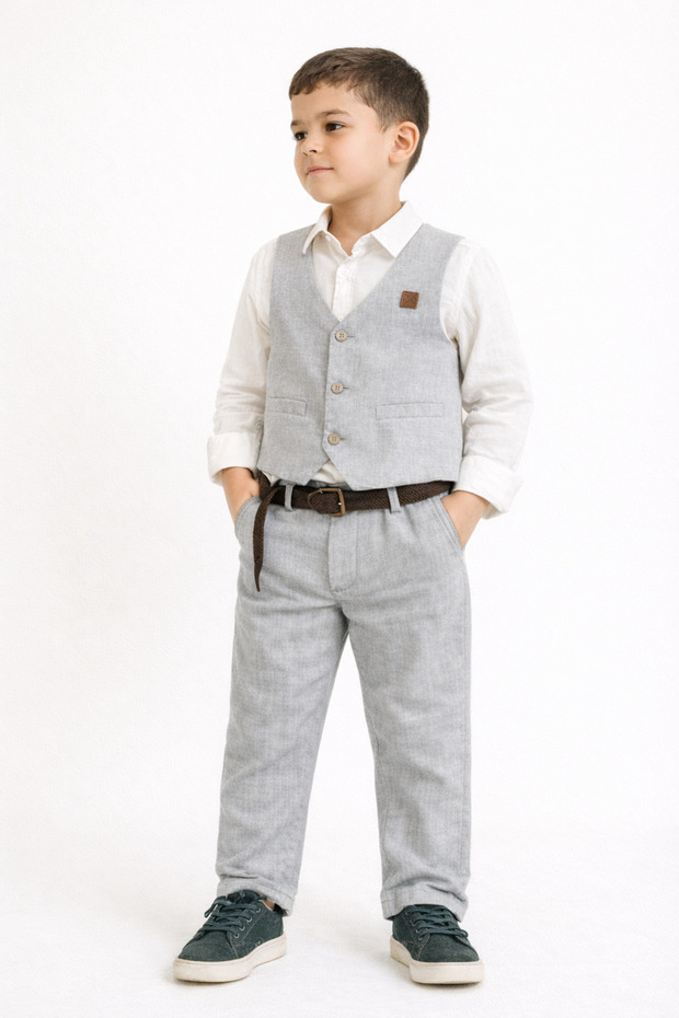 9-14 Years Old Boy's Vest Suit Stylish Combination-11 Y