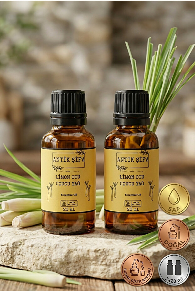 100% Pure Lemongrass Essential Oil - 20 ML x Pack of 2