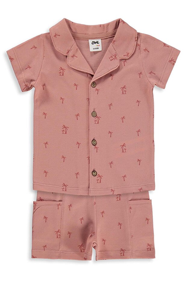 Palmiye Empirmeli 6-18 Month Set - Orange