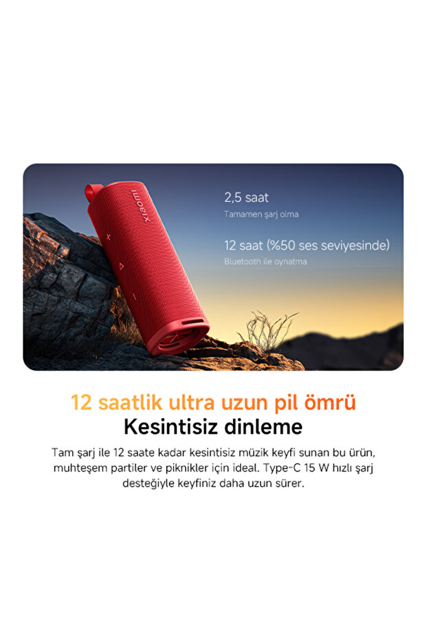 Sound Outdoor 30W IP67 Taşınabilir Bluetooth Hoparlör Siyah (Xiaomi Türkiye Garantili) - 6