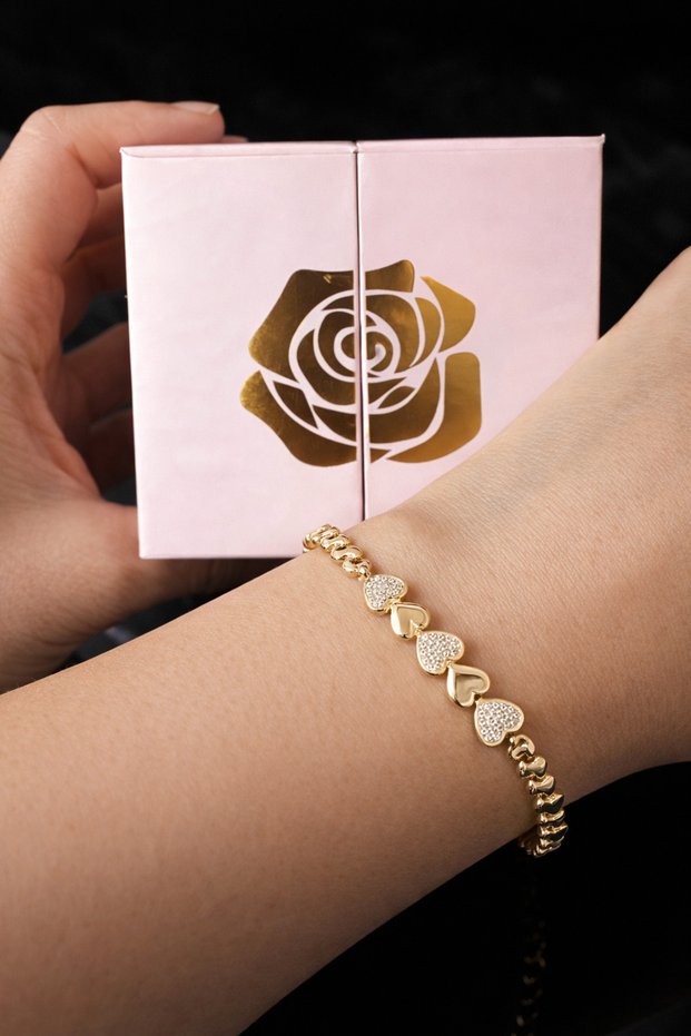 Women's Special Boxed Gift Xuping Steel Heart Bracelet
